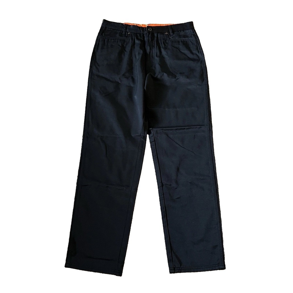Harley-Davidson Women's Black Cotton Nylon Straight Leg Pants Size 12 32x30.5